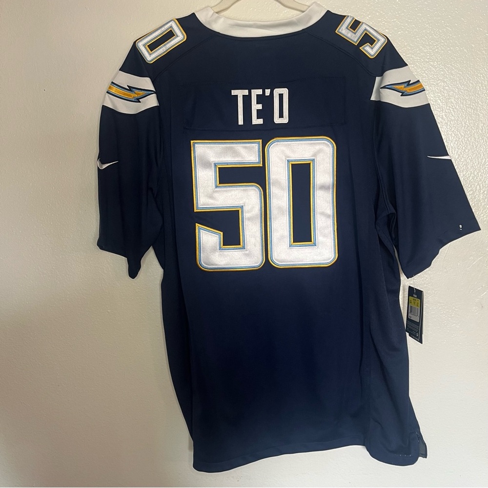 NWT Mens NFL San Diego Chargers On Field Jersey- Te'o
